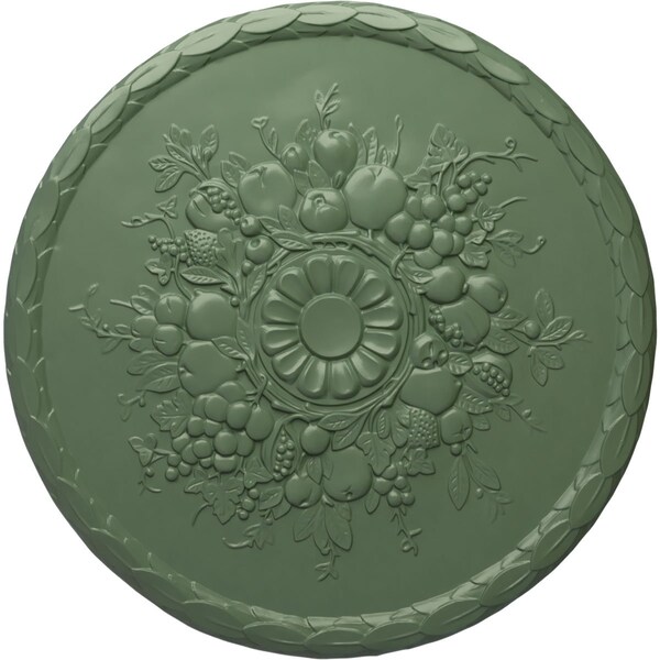 Ekena Millwork Anthony Harvest Ceiling Medallion (Fits Canopies up to 2 1/8"), 22 1/2"OD x 1 1/4"P, Athenian Green CM22ATAGF - main